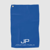 Monogram Naam Elegante Moderne Sjabloon Golfhanddoek (Voorkant)