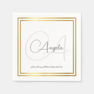 Monogram (naam en initiaal) Standaard Napkins Servet