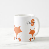 Monogram Naam Fox Koffiemok (Voorkant rechts)