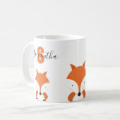 Monogram Naam Fox Koffiemok (Voorkant links)