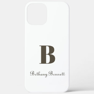 Monogram Naam Gepersonaliseerd iPhone 12 Pro Max Hoesje