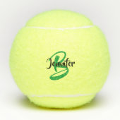 Monogram Naam Gepersonaliseerd Tennisballen (Voorkant)