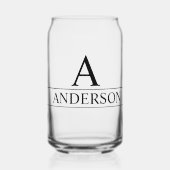 Monogram naam gepersonaliseerde klassieker blikvorm glas (Voorkant)