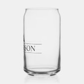 Monogram naam gepersonaliseerde klassieker blikvorm glas (Links)