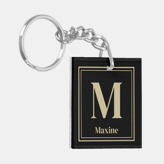 Monogram Naam - Gepersonaliseerde Sleutelhanger Gi (Voorkant Links)