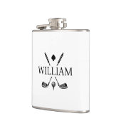 Monogram naam Golf Clubs Ace | Kies uw kleur Heupfles (Links)