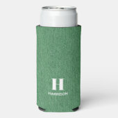 Monogram Naam Groene Denim Print 12oz (Seltzer Achterkant)