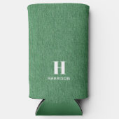 Monogram Naam Groene Denim Print 12oz (Voorkant)