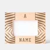 Monogram naam hout toevoegen gegraveerde lijstjes (Voorkant)