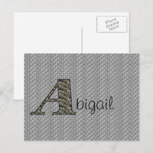 Monogram Naam Initiaal A Hydrangea Floral Briefkaa Briefkaart