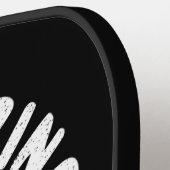 Monogram Naam Initiaal Downsizing in Progress Gag Pickleball Paddle (Links Detail)