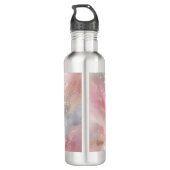 Monogram Naam Initiaal Pastel Waterverf Wash Gift Waterfles (Achterkant)