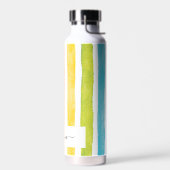 Monogram Naam Initiaal Waterverf Regenboogstrips Waterfles (Links)