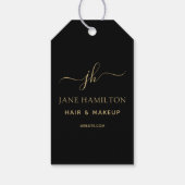 Monogram Naam Initialen Aangepaste Logo Cadeaubonn Cadeaulabel (Achterkant)