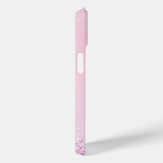 Monogram Naam Initialen Roze Paarse Glitter Case-Mate iPhone Case (Achterkant / Rechts)