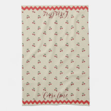 Monogram Naam Kersen Handdoek