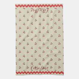 Monogram Naam Kersen Handdoek