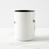 Monogram Naam Kerstmis Holly Winter Floral Mok (Midden)