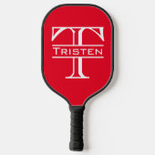 Monogram Naam Klassieke Initialen Pickleball Paddle (Achterkant)