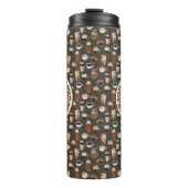 Monogram Naam Koffee Lover Thermosbeker (Voorkant)