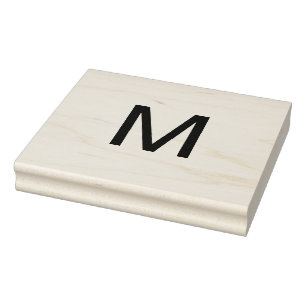 Monogram naam letter initiaal letter eenvoudig toe rubberstempel