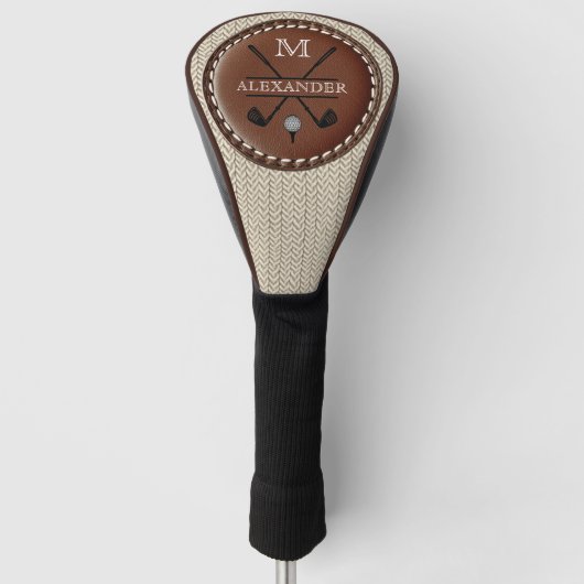  monogram naam Logo Golfheadcover (Voorkant)