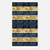 Monogram Naam Luxe Gold Leopard Afdruk waterdicht Labels (Vel)