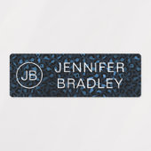 Monogram Naam Luxe Gold Leopard Afdruk waterdicht Labels (Design 1)