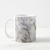 Monogram Naam Marble Roos Gold Mok (Links)
