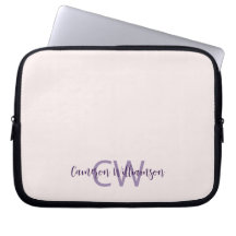 Monogram naam Minimalist Solid Blush