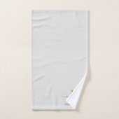 Monogram Naam minimalistisch Gold Grey Script Bad Handdoek (Handdoek)