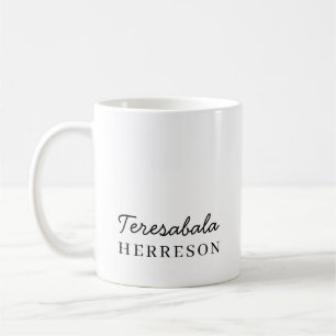 Monogram Naam Modern Minimalistisch Stijlvol Ontwe Koffiemok