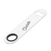 Monogram Naam Modern Speed Flessenopener (Achterkant Gekanteld)