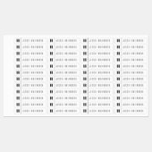 Monogram & Naam Modern | Zwart-wit Iron-on Labels (Vel)