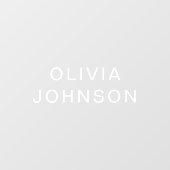 Monogram naam | Moderne minimalist Raamsticker (Vel)