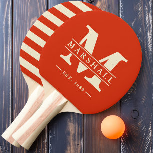 Monogram & naam overlay polo Blood Orange Tafeltennisbatje