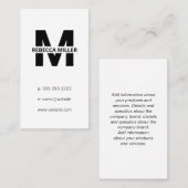 Monogram | Naam Overlay Visitekaartje (Voorkant / Achterkant)