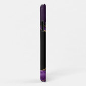 Monogram naam Paars Agate Gold Modern Case-Mate iPhone Case (Achterkant/rechts)