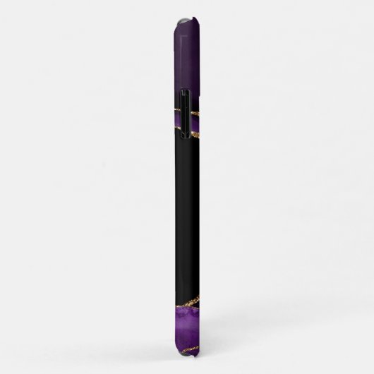 Monogram naam Paars Agate Gold Modern Case-Mate iPhone Case (Achterkant/rechts)