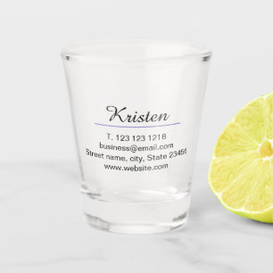 Monogram naam paarse schrijver bewerk per QR code Shot Glas