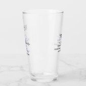 Monogram naam paarse schrijver editer QR code zake Glas (Links)