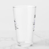 Monogram naam paarse schrijver editer QR code zake Glas (Rechts)