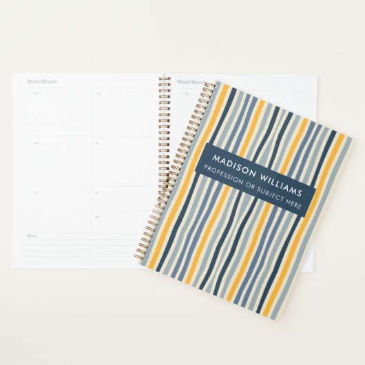 monogram, naam, planner (Display)