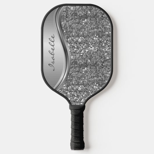 Monogram Naam Roos Gold Glitter look Pickleball Paddle (Voorkant)