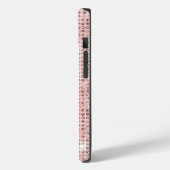 Monogram naam roze glitters glam trendy Case-Mate iPhone case (Achterkant / Links)