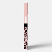 Monogram naam Roze zwarte luipaard Cheetah Print Case-Mate iPhone Case (Achterkant / Rechts)