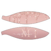 Monogram Naam Tekst Roos Gold Blush Glitter Sparkl Basketbal (Panelen)