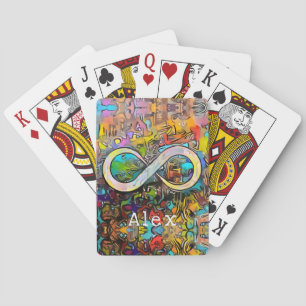 Monogram   Naam toevoegen   Infinesymbool Pokerkaarten