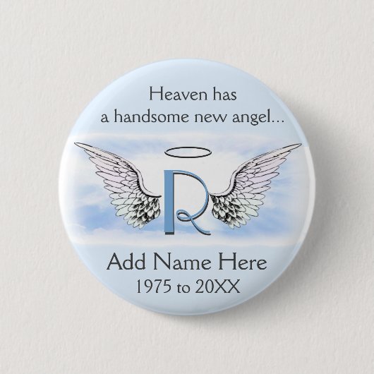 Monogram | Naam toevoegen | Memorabilia Ronde Button 5,7 Cm (Voorkant)