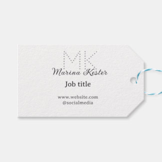 monogram naam vet sociaal website bedrijf baan cadeaulabel
